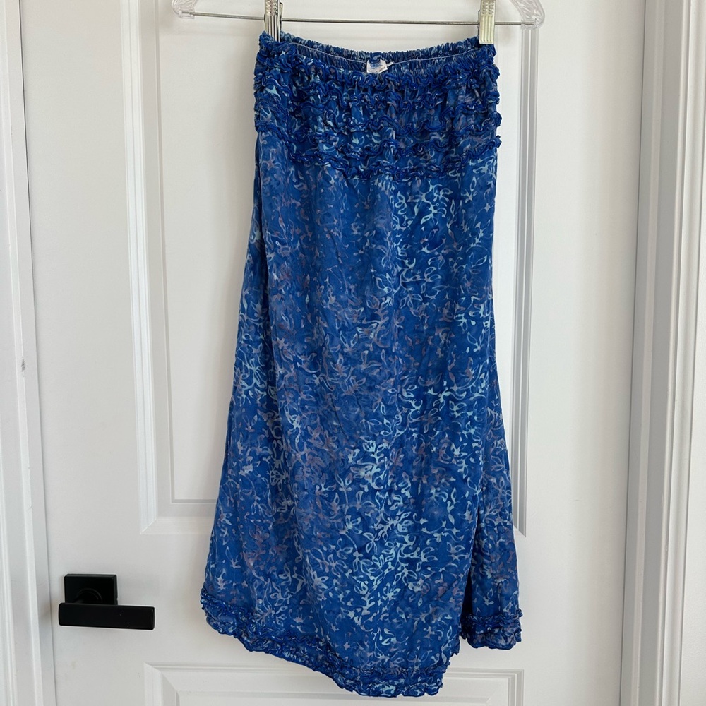 Strapless Blue Sun Dress